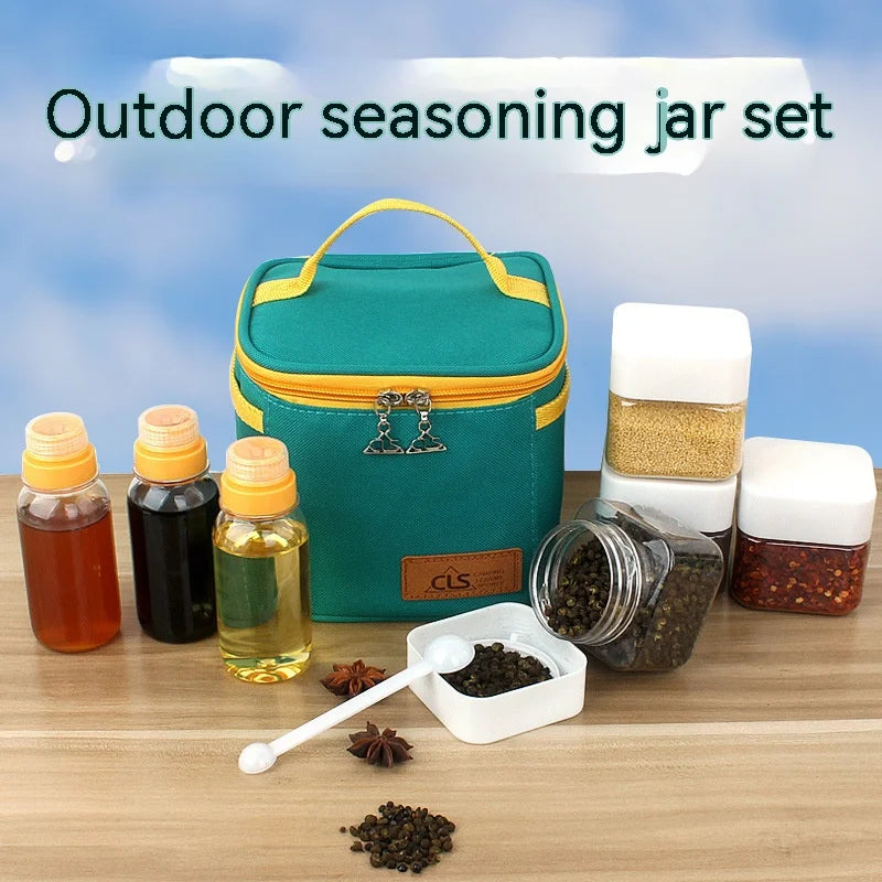 Portable Outdoor Camping Kitchen Set with Seasoning Jar