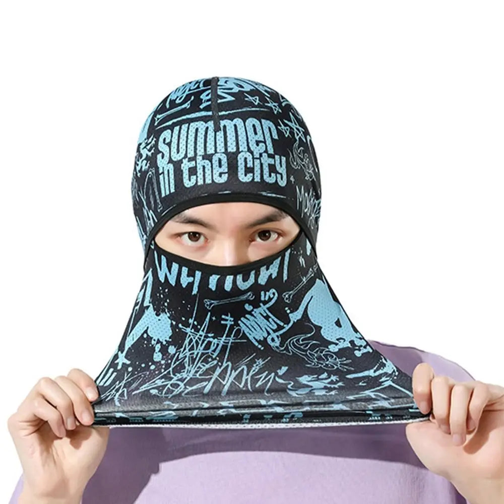 Hiking Scarves Motorcycle Cycling Helmet Hat - Sun Protection Balaclava Cooling Neck Face Cover Full Face Cap