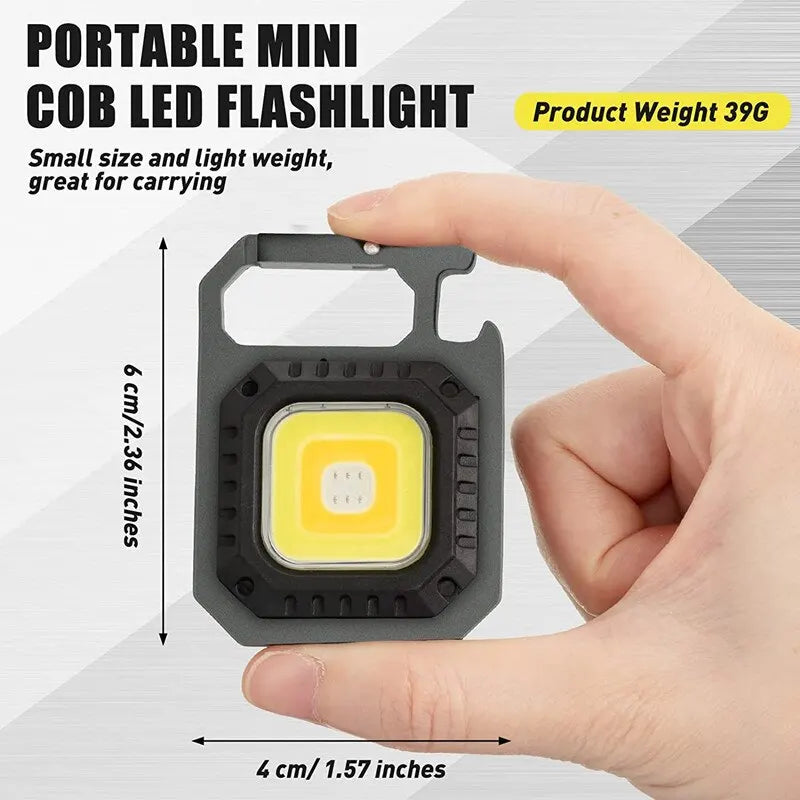 Mini LED Flashlight Magnetic COB Outdoor Camping Pocket Work Light