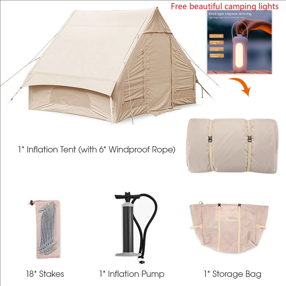 Luxury Camping Tent Waterproof Sunscreen Inflatable Roof Tent