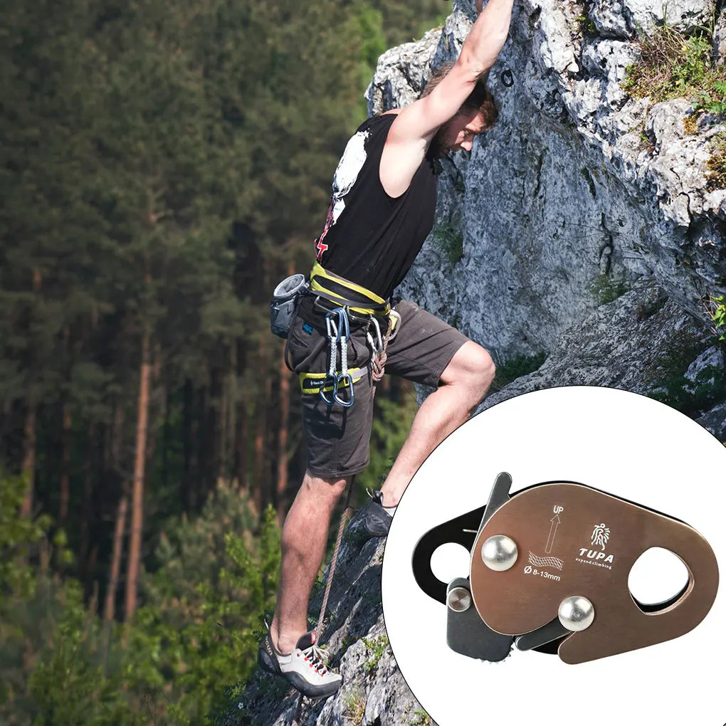 Climbing Rope Grab Device - Anti-Falling Lock Equipment for Rappelling and Belay