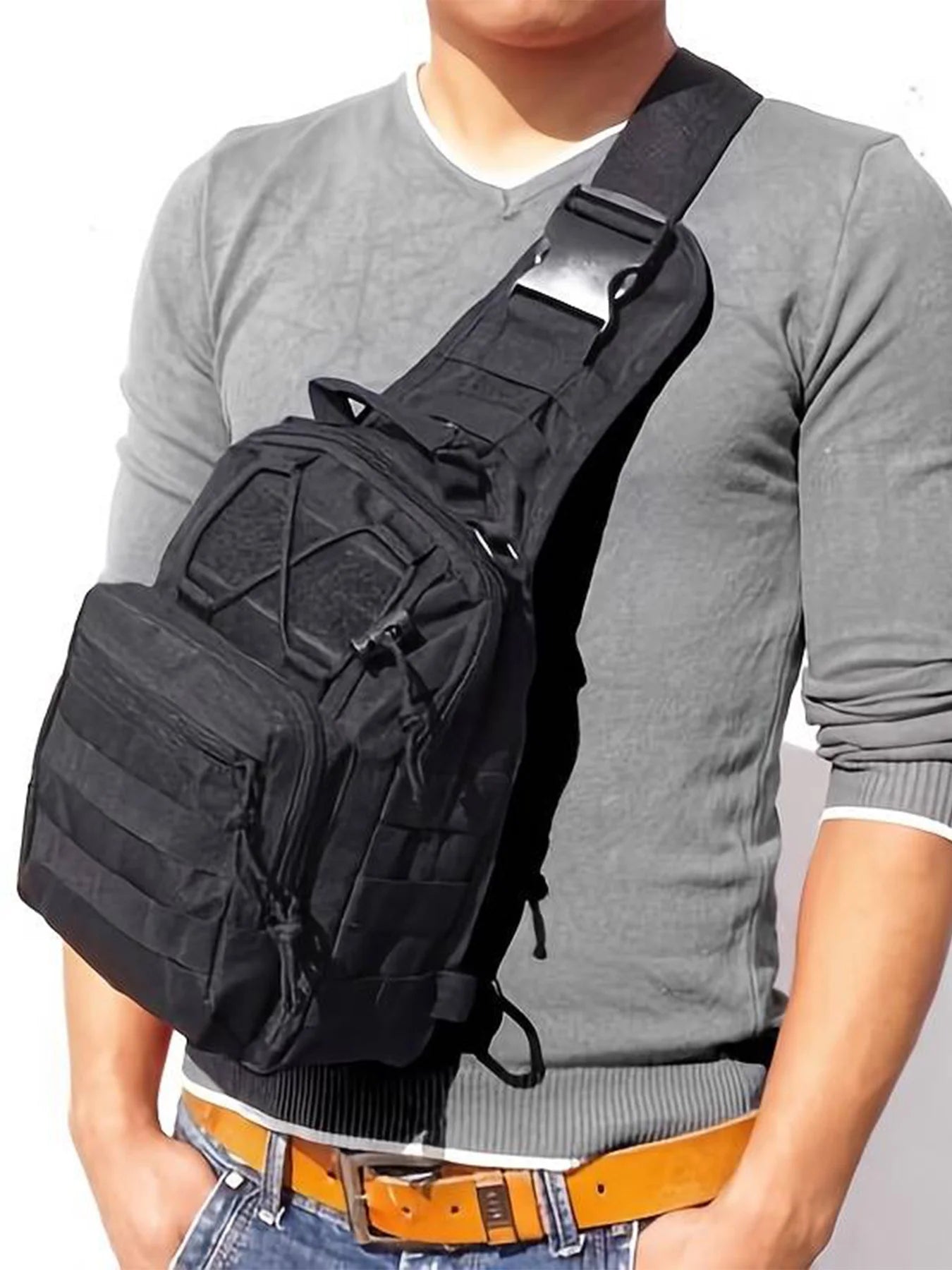 Versatile Tactical Sling Backpack - Oxford Body Chest Bag for Hiking and Hunting