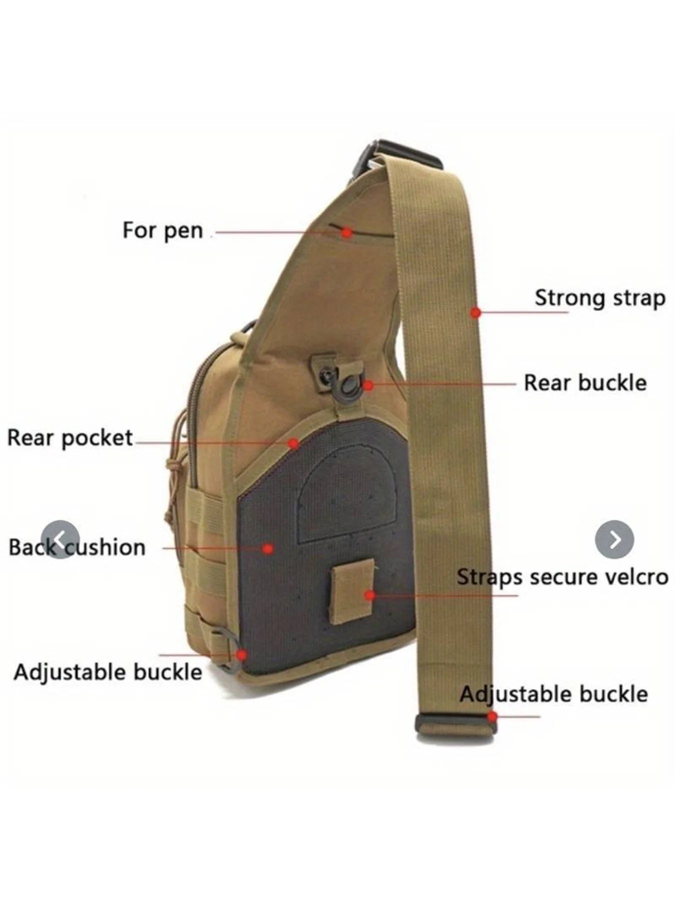 Versatile Tactical Sling Backpack - Oxford Body Chest Bag for Hiking and Hunting