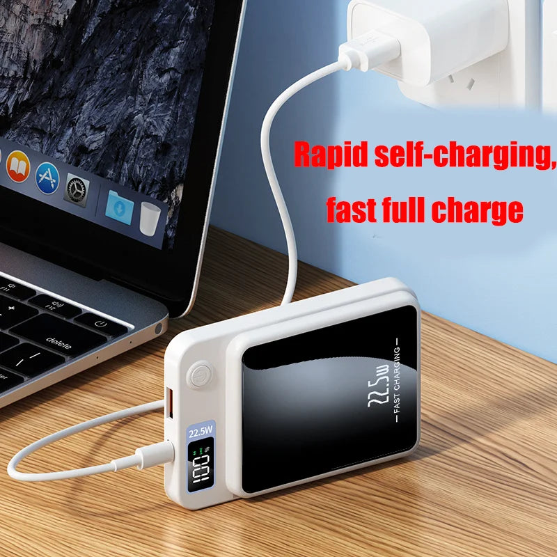 Portable 100000mAh Wireless Power Bank Type C Mini Fast Charger