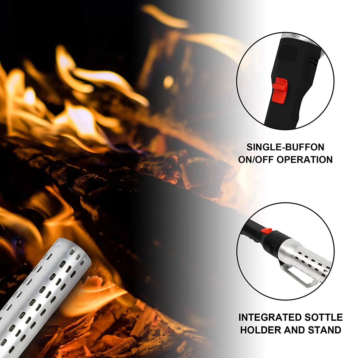 BBQ Starter Charcoal Lighter - Electric Firelighter for Kamado Barbecue Grill | Quickly Ignite BBQ Smoker Grill