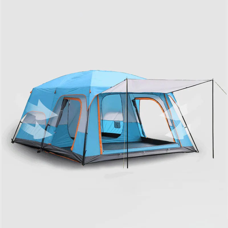 320x220x195cm Two-Bedroom Tent: Oversize Leisure Camping Tent for 5-8 Person