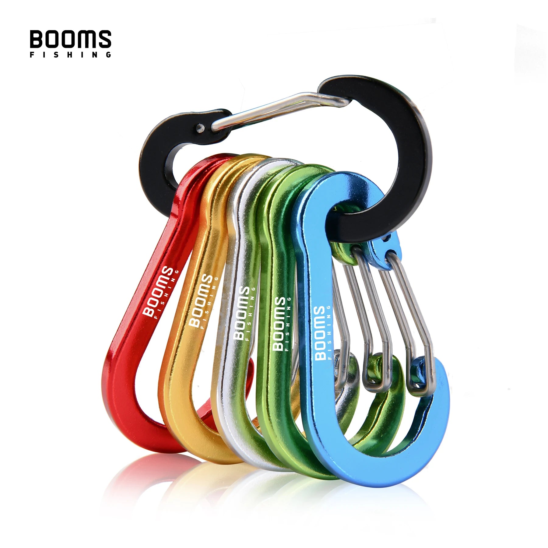 Fishing Carabiner Keychain Set - 6/10-Piece Aluminum Alloy Snap Clip Lock Buckles for Outdoor Camping, Climbing, and Fishing Tools