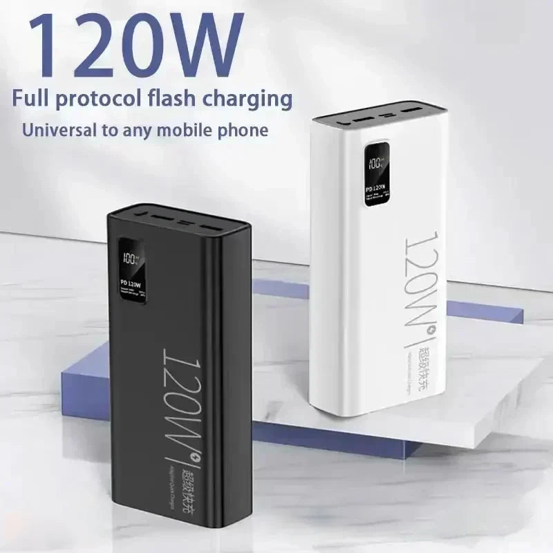 Miniso 120W Super Fast Charging 50000mAh Power Bank - High Capacity Portable Power Supply for Various Mobile Phones