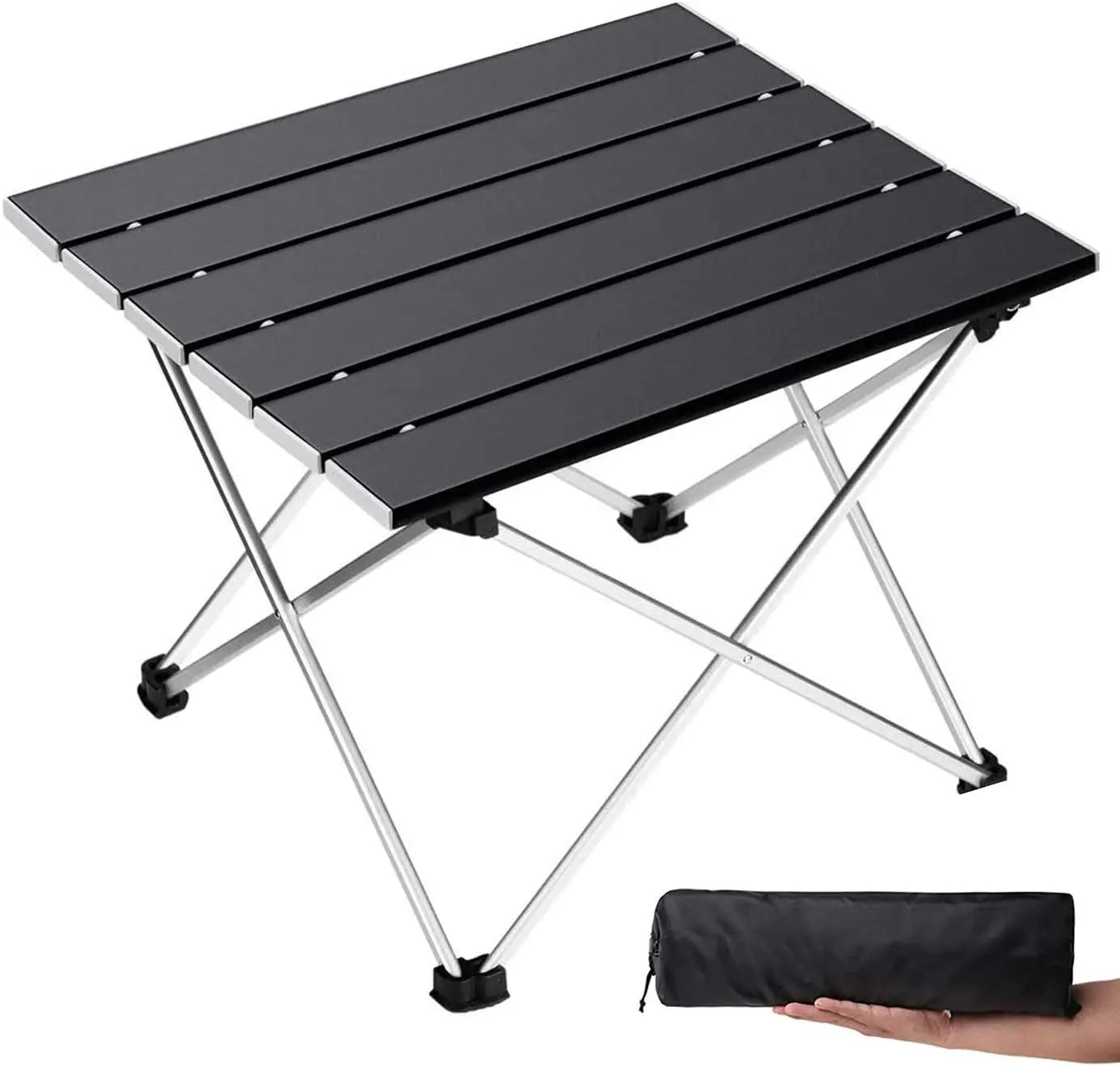 Ultralight Folding Camping Table - Foldable Aluminum Desk for Outdoor Hiking, Picnics, BBQ, and More