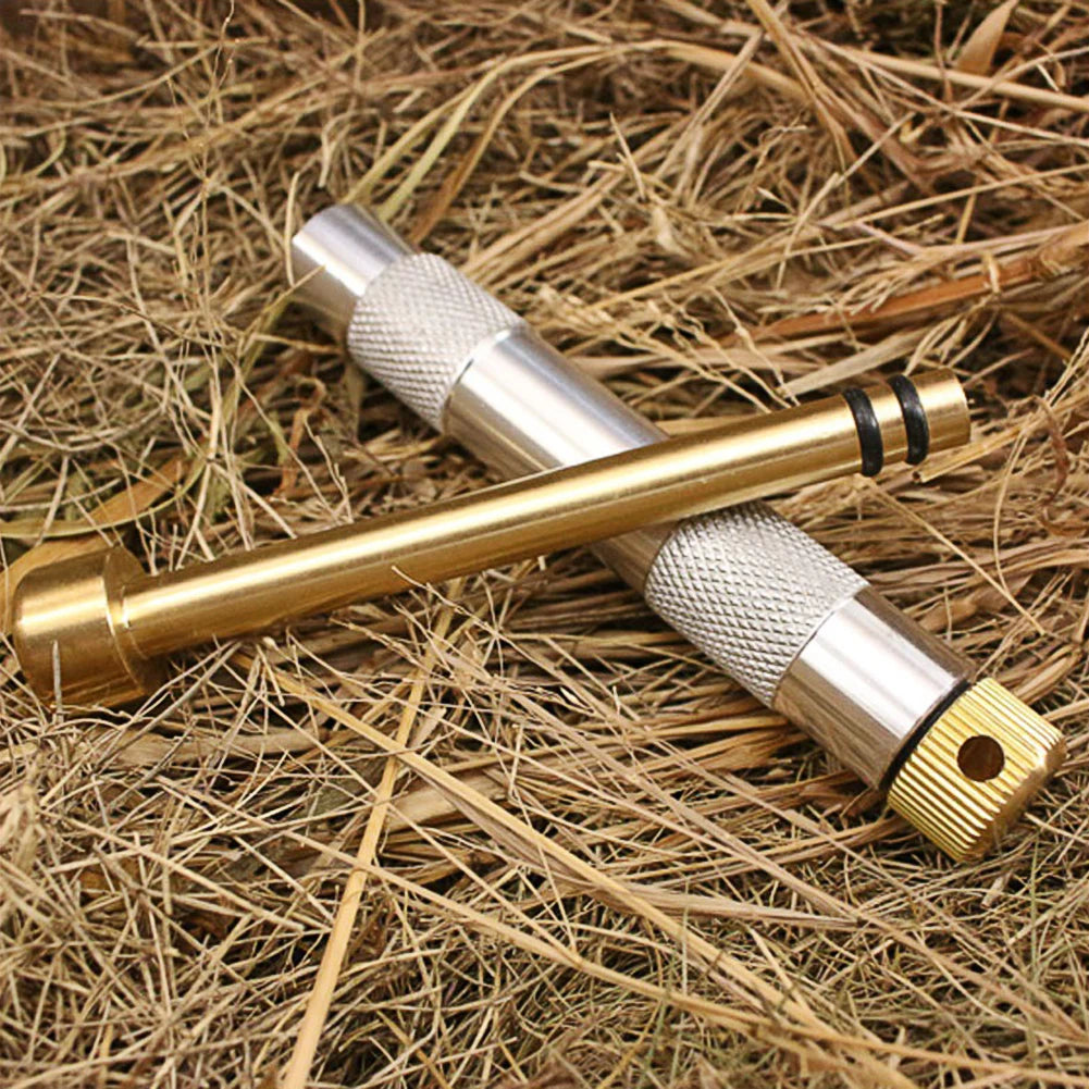 Brass Emergency Fire Starter Compression Piston for Survival and Camping