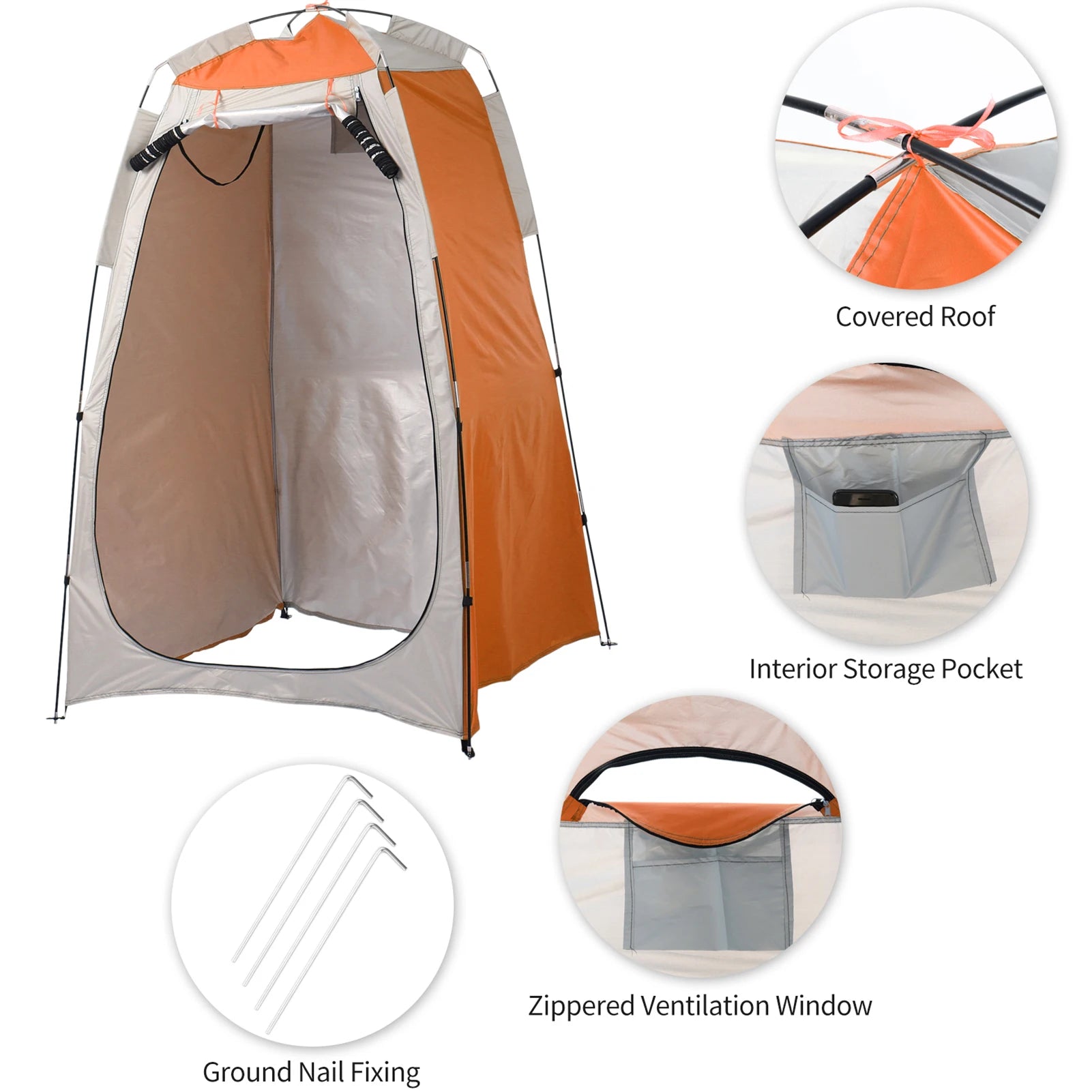 Portable Beach Shower Tent - Privacy Shelter for Camping