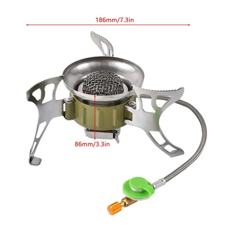 BRS-15B Multifunctional Windproof Furnace | 1400-2900W Camping Propane Stove | Foldable Cooking Gas Stove for Outdoor Picnic and Hiking