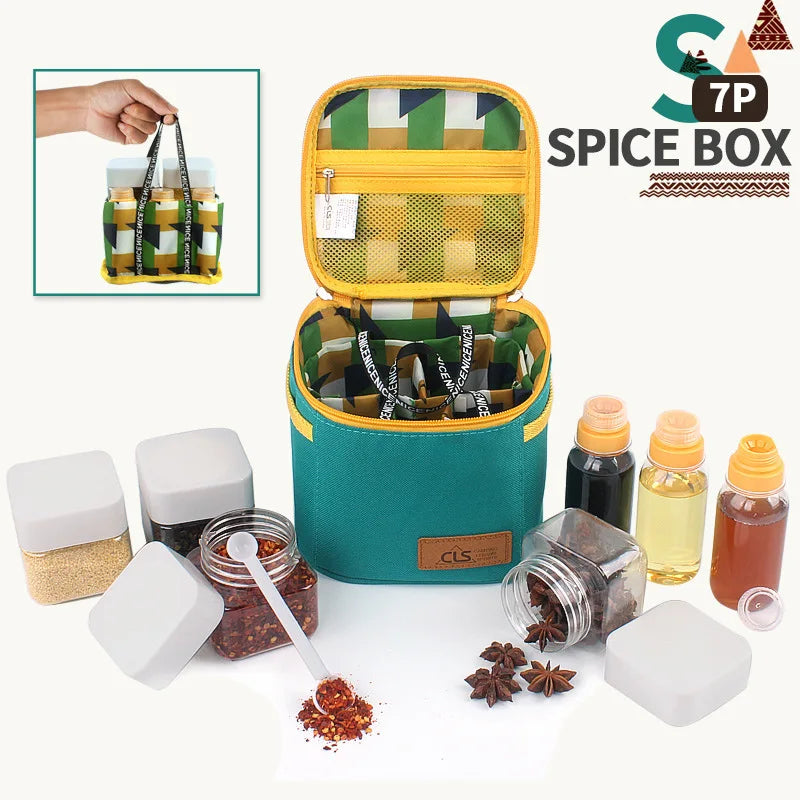 Portable Outdoor Camping Kitchen Set with Seasoning Jar