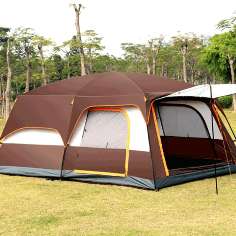 320x220x195cm Two-Bedroom Tent: Oversize Leisure Camping Tent for 5-8 Person