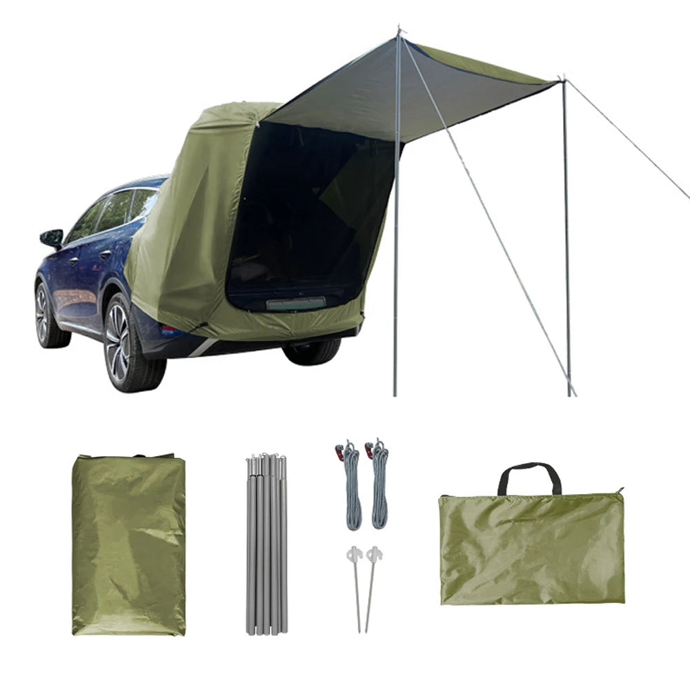 NoEnName_Null Outdoor Car Trunk Tent with Canopy - Extend Your Camping Experience