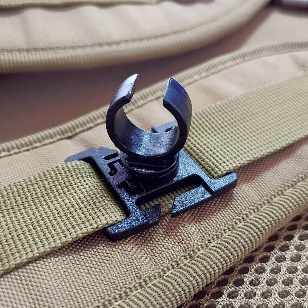 Swivel U Ring Flashlight Holder: Versatile Work Backpack Lamp Clip for Hiking and Climbing