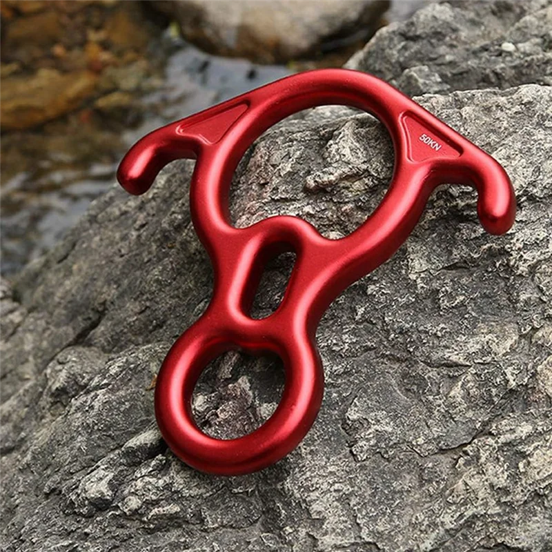 8-Shape Bent-Ear Belay Device for Rock Climbing - Rappelling and Descender Gear