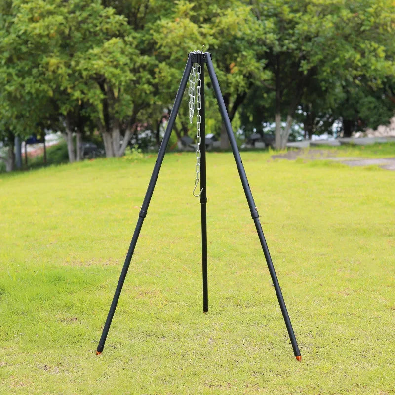 Outdoor Large Campfire Stand | Portable Hanging Pot Tripod for Camping, Barbecue, and Grilling