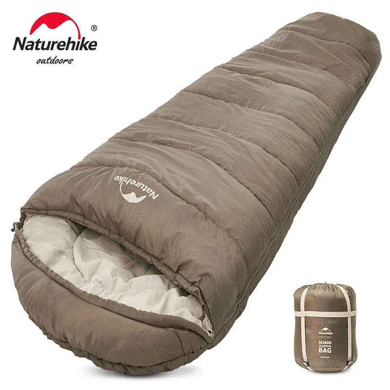 Lightweight Envelope-Type Polyester Sleeping Bag for Spring, Autumn, and Winter Camping