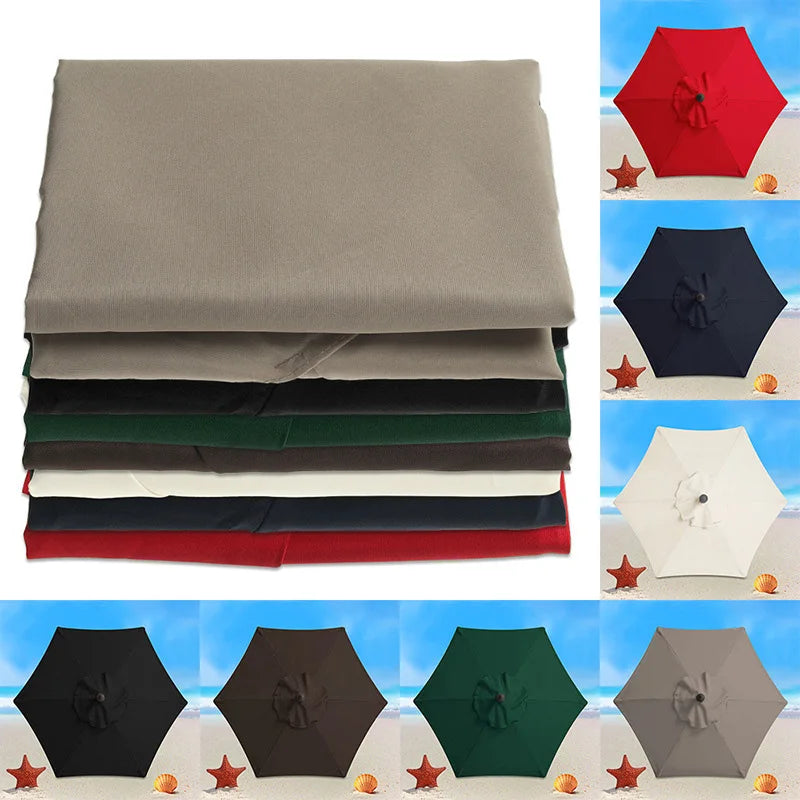 Hexagonal Canopy Sunshade Cover - Outdoor Garden UV Protection Umbrella Replacement Cloth