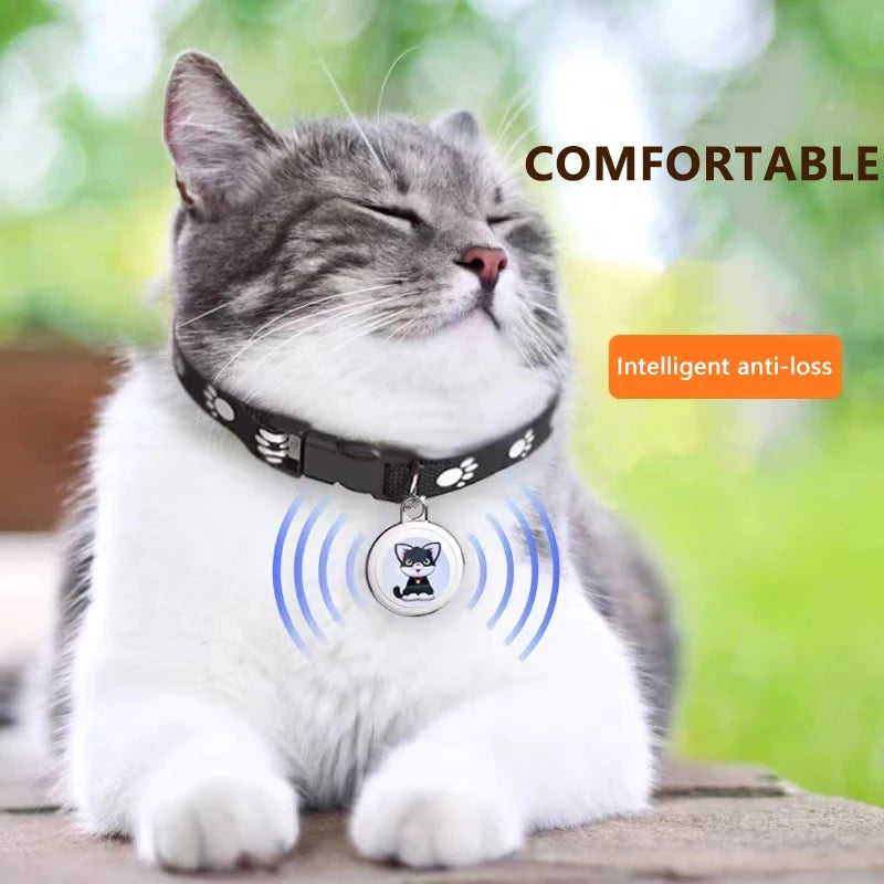 Pet Anti-Lost GPS Tracker - Bluetooth-Compatible Smart Wearable Locator for Real-Time Tracking on Dog or Cat Collar