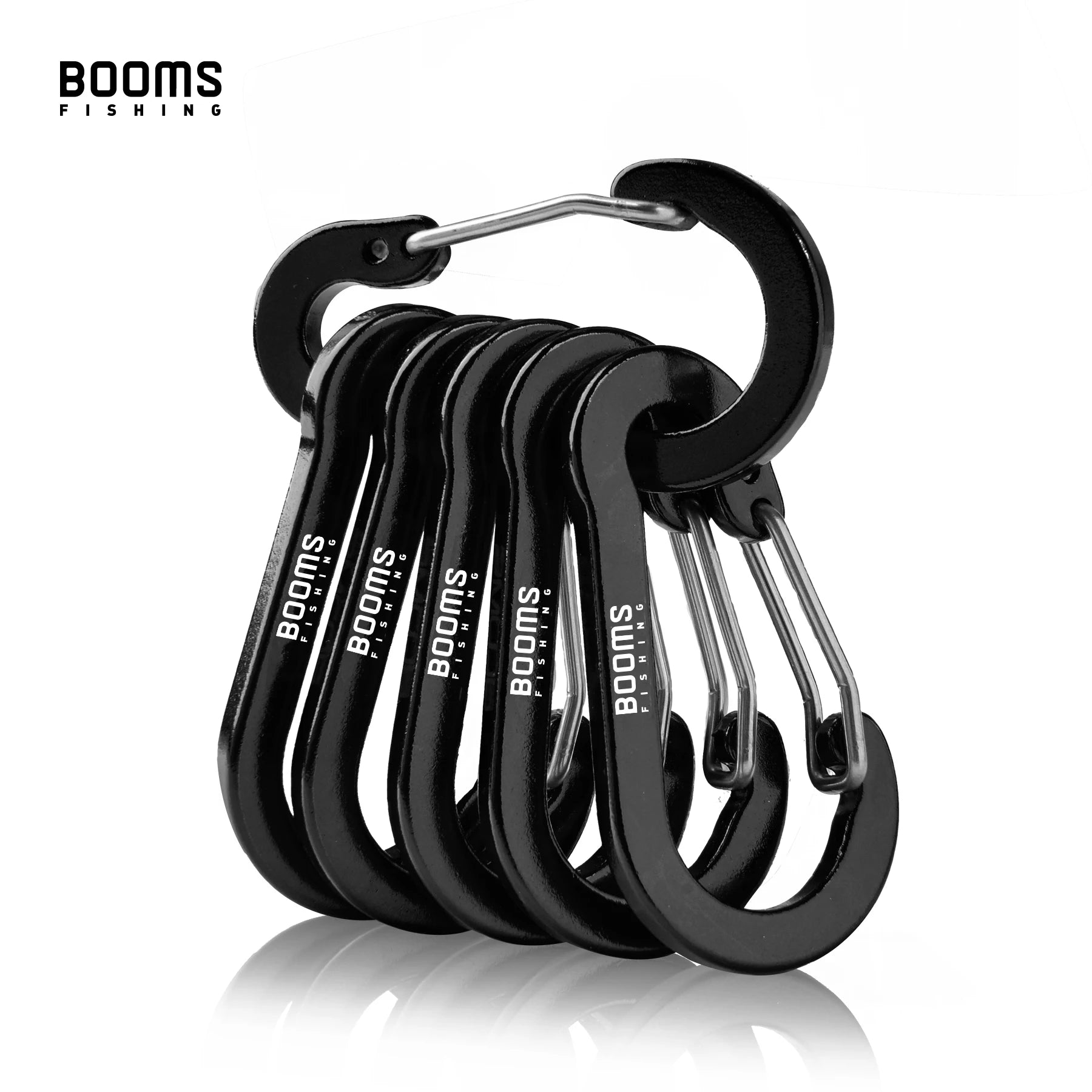 Fishing Carabiner Keychain Set - 6/10-Piece Aluminum Alloy Snap Clip Lock Buckles for Outdoor Camping, Climbing, and Fishing Tools