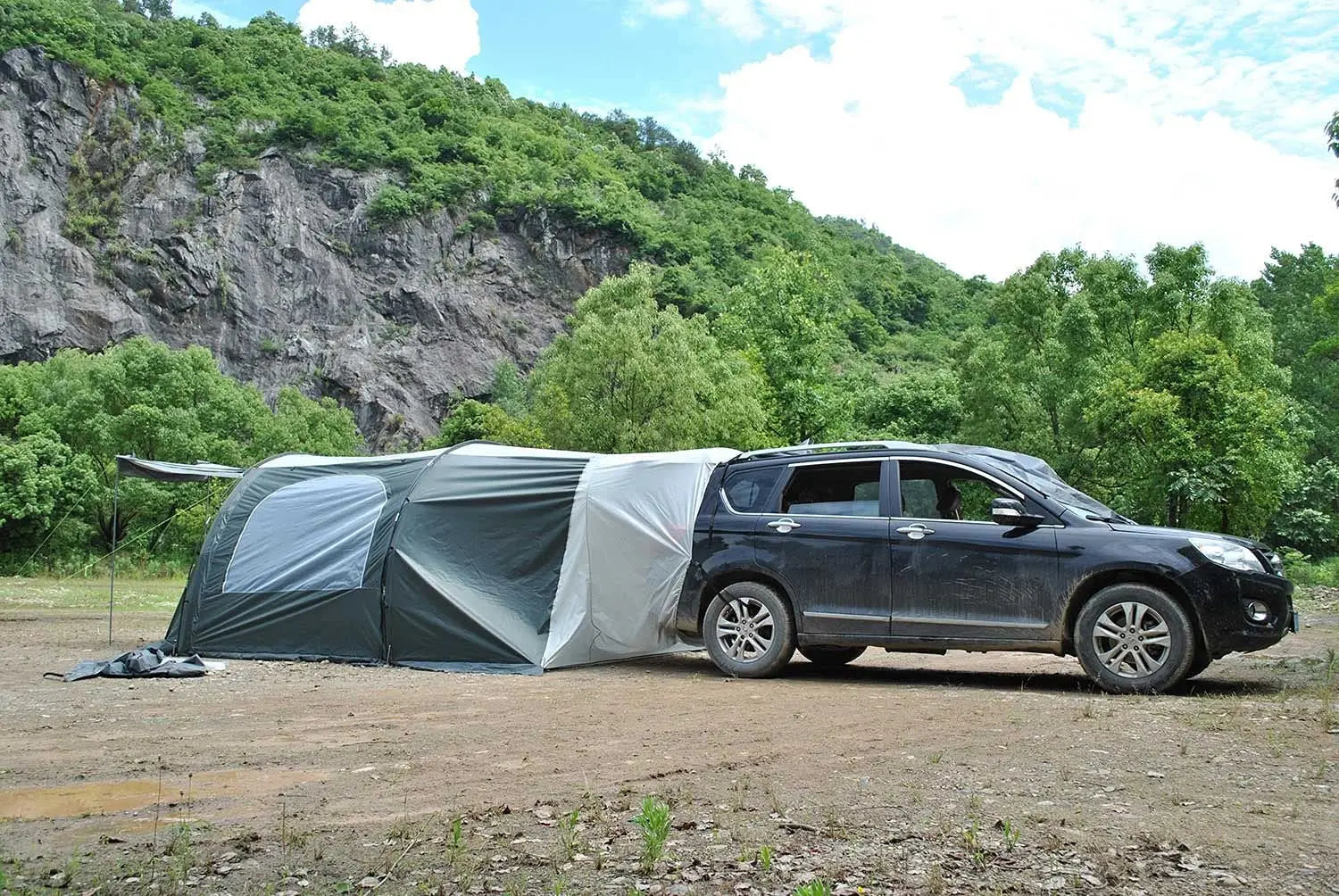 SUV Tailgate Shade Awning Tent - Portable Waterproof Car Camping Sun Shelter for Outdoor, Beach, Picnic, and Fishing